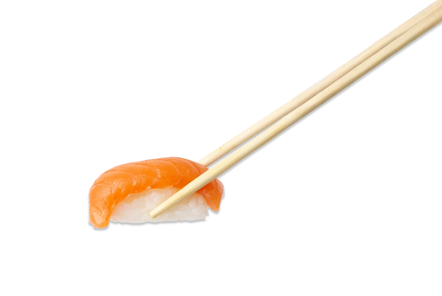 Niguiri salmão arroz com hashi